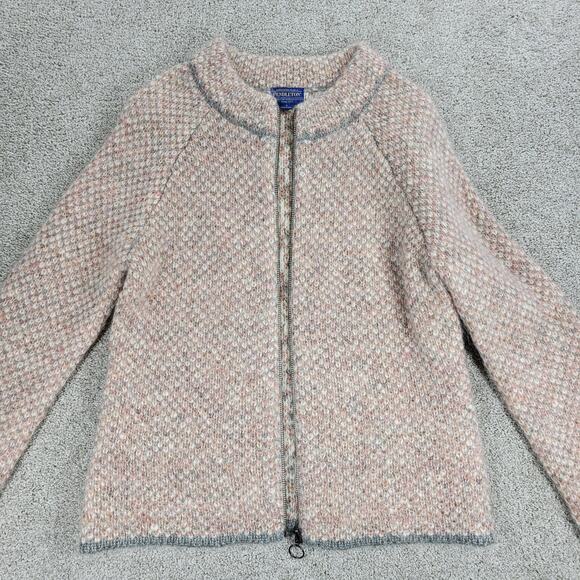 Pendleton Mohair Cardigan Sweater Womens S Woolen Mills Wool Blend Full Zip - Picture 1 of 16